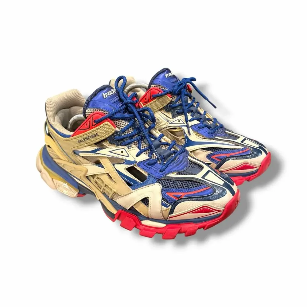Balenciaga Track 2 ‘Grey Red Blue’ Sneakers | Size 45EU(12US)